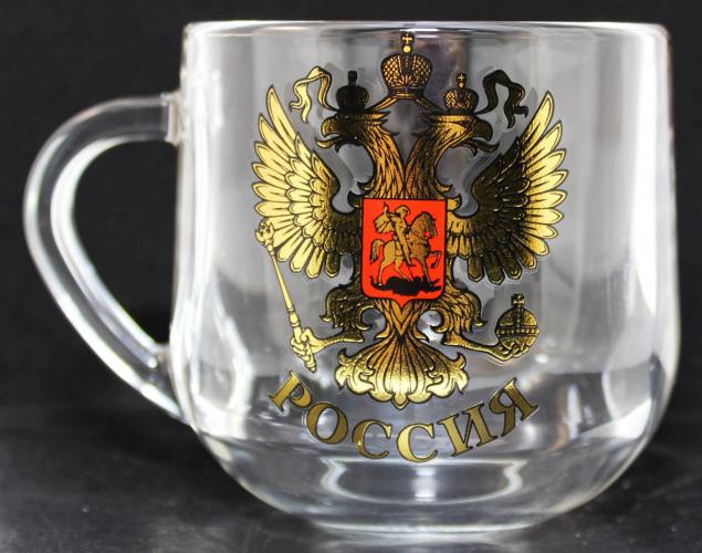 Кружка 300 мл., Золотой Герб России 2022/04SL